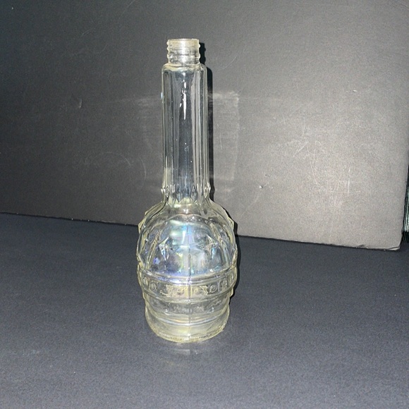 Vintage Glass Decorative Liquor Bottle Embossed Barware Collectibles - Picture 4 of 8